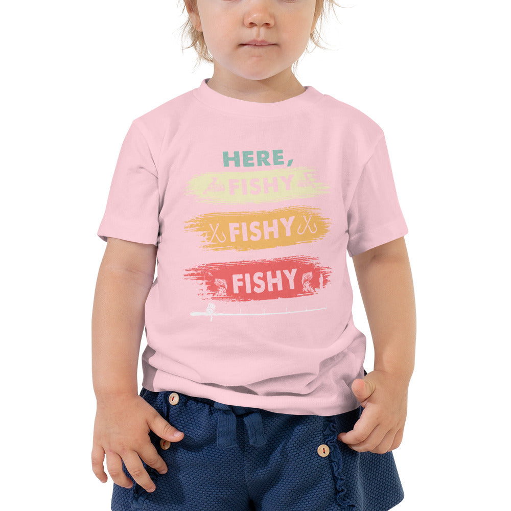 Here, Fishy Fishy Fishy Toddler Fishing Short Sleeve Fish Tee – The  Catfishing Guy